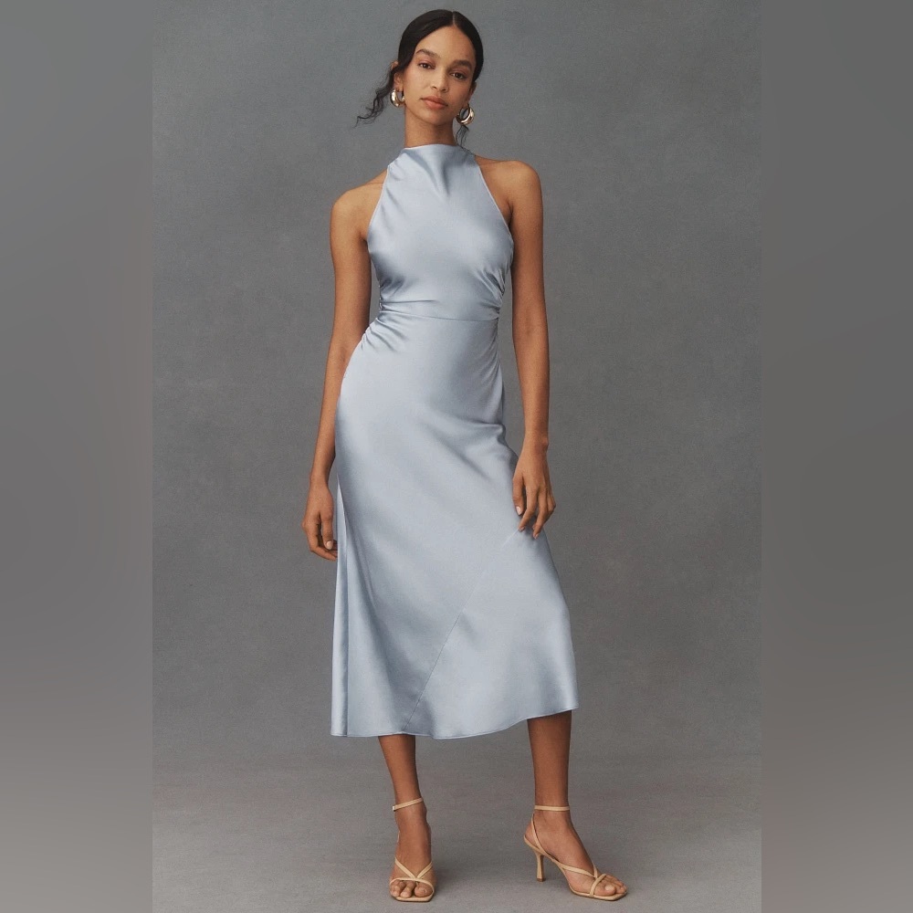 NWT REFORMATION CASETTE SLEEVELESS SILK MIDI DRESS